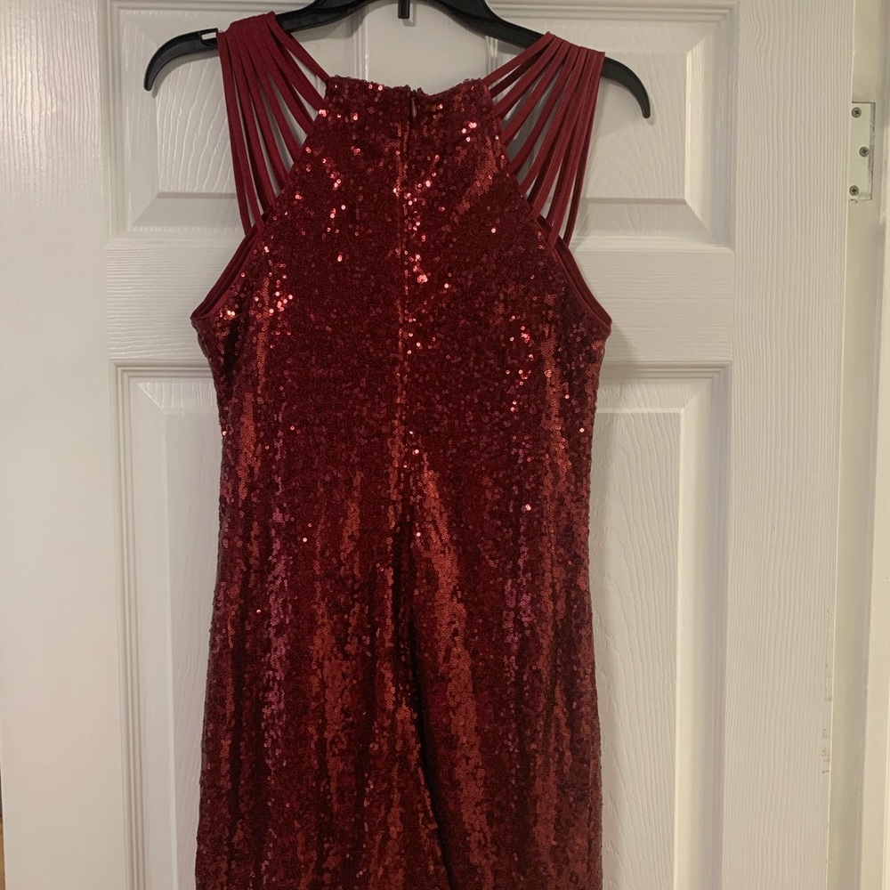 Pink Lily Red Sequin Dress - Picture 4 of 7